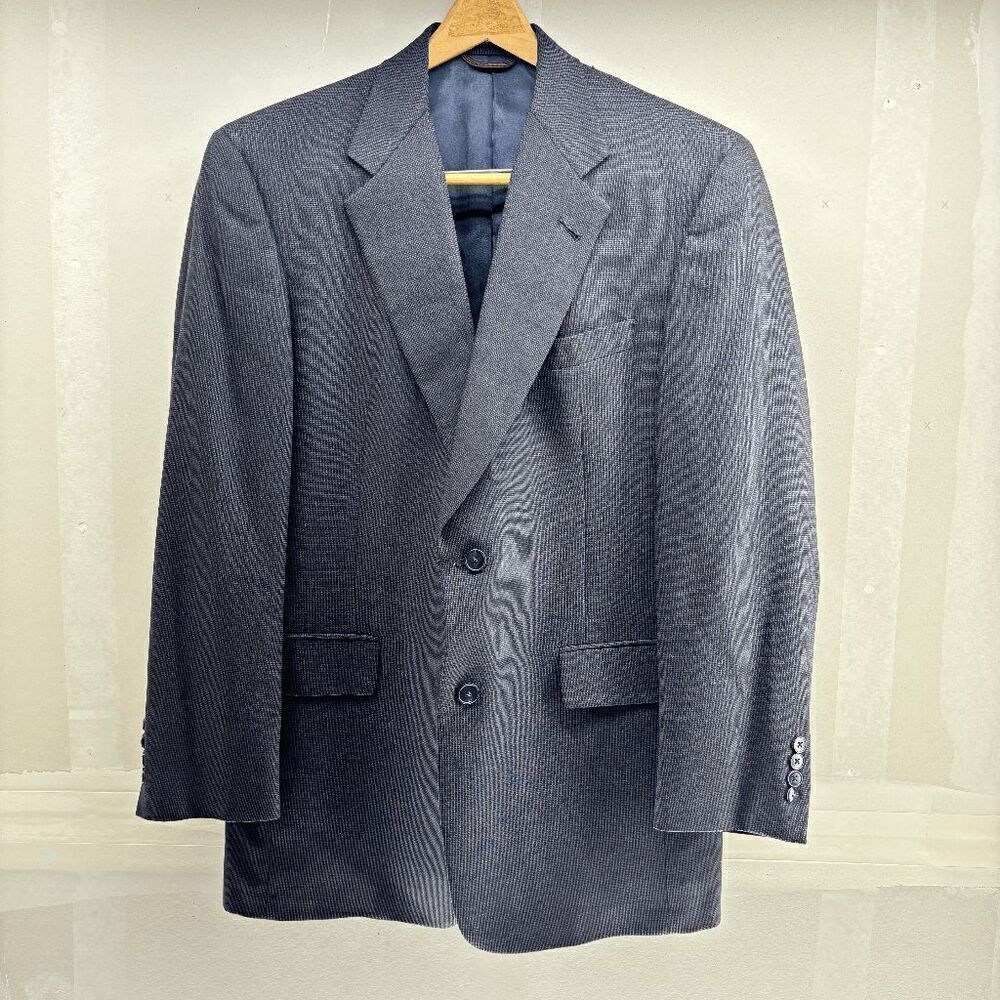 38R Hart Schaffner Marx Mens Recent 2 Button Wool Blazer Sport Coat Pencil Gray